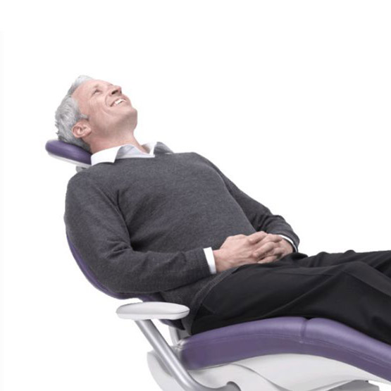 Patient in A-dec 400 dental chair